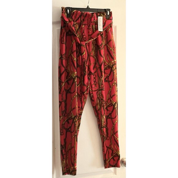 Fashion Design Women’s Print Pants Size XL/XXL, Red - Picture 1 of 8